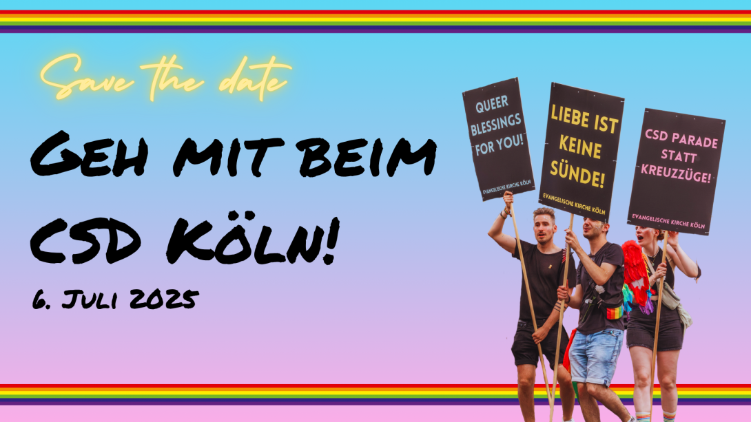 Demonstranten der LGBTQ-Community halten Schilder hoch, z.B. "Liebe ist keine Sünde!"