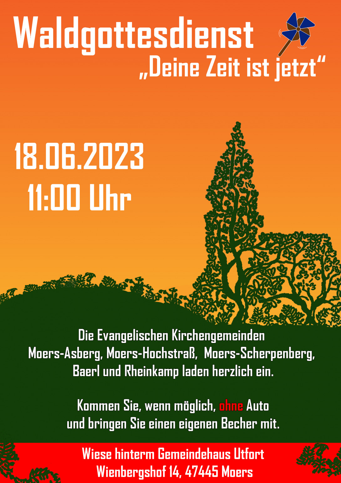 Plakat zum Waldgottesdienst