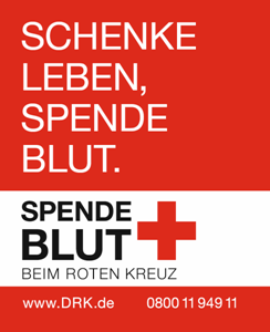 Werbung des DRK: "Schenke Leben, spende Blut."